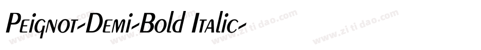 Peignot-Demi-Bold Italic字体转换